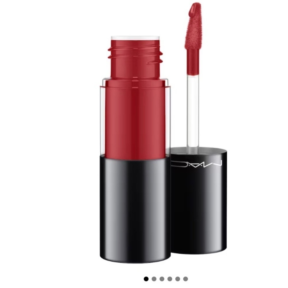 Mac cosmetics lip varnish & stain spring  red party makeup lipstick discontinued